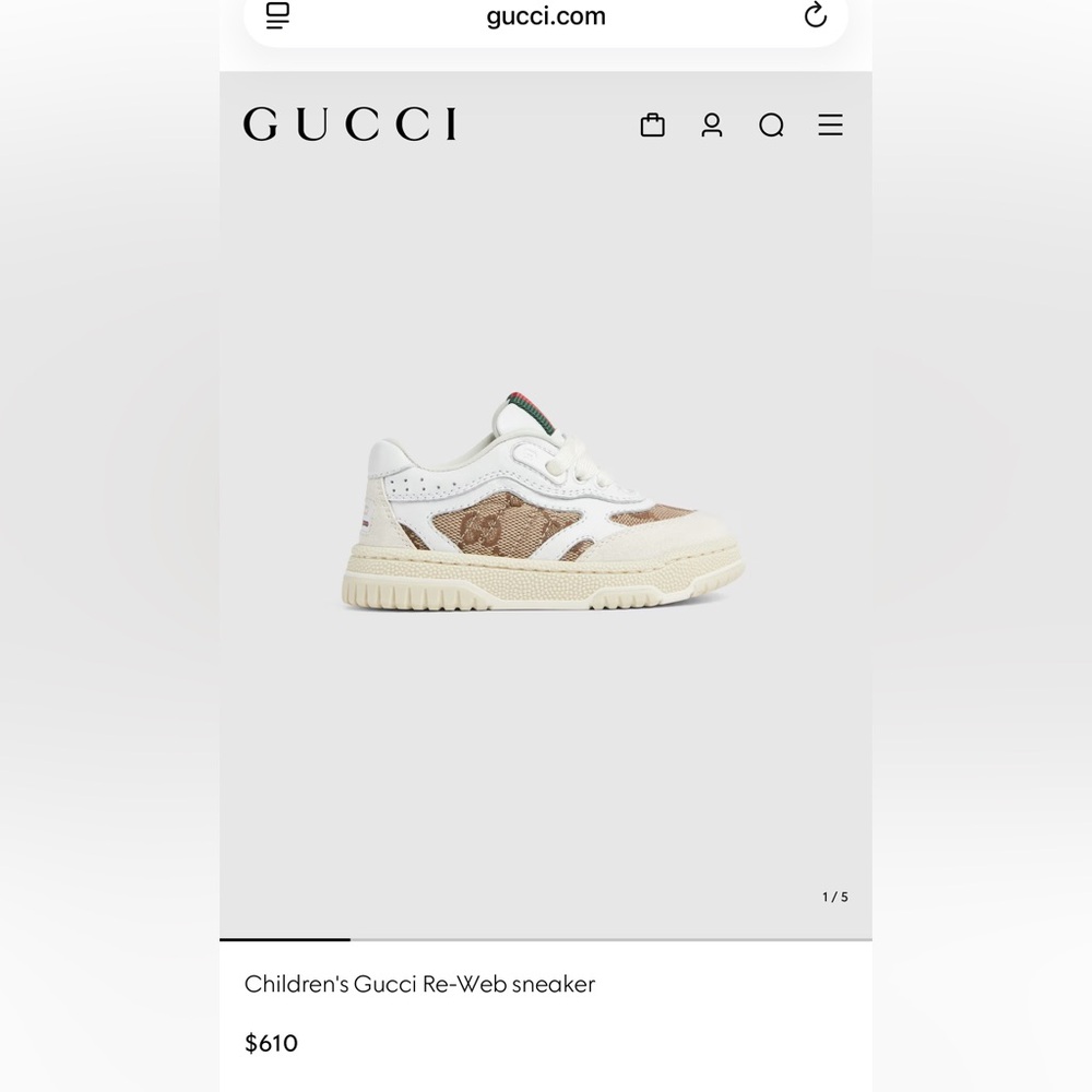 Children's Gucci Re-Web sneaker 25 EU